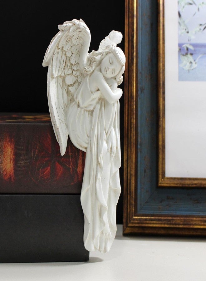 JARPSIRY Sleeping Angel Statue Door Corner Decor, 6.3 Inch Tall Resin Guardian Angel Figurine Edge Sculpture for Home Window Cabinet Ornaments (Right) - Image 5